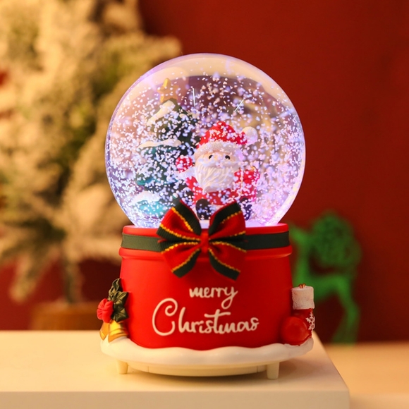 Merry Christmas Musical Box Snowglobes - Picture 4 of 5